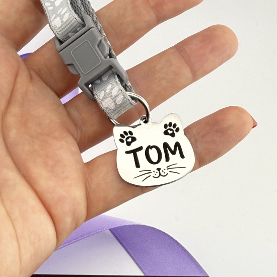 Адресник для кота з індивідуальним написом