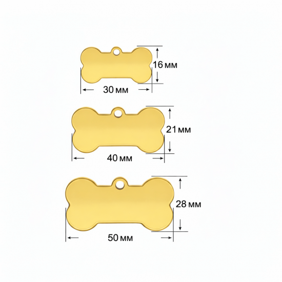 Іменний адресник для собаки з двостороннім гравіюванням 