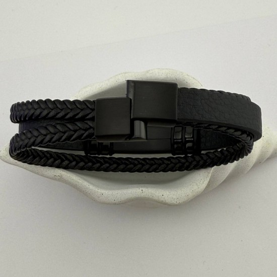 Браслет шкіряний з гравіюванням подарунок другу на Новий рік