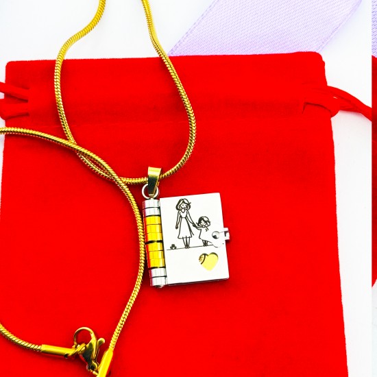 Підвіска книжечка з гравіюванням для донечки подарунок від мами