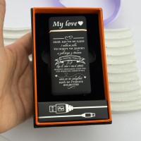 Електрична імпульсна запальничка USB + газ з лазерним гравіюванням подарунок для чоловіка