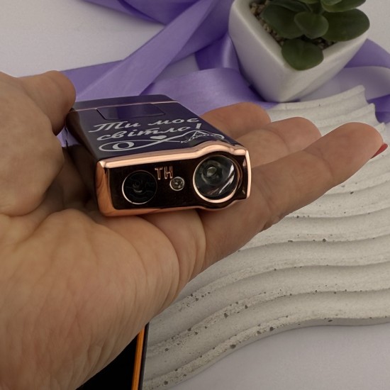 Запальничка USB-газ-ліхтарик з написом Ти моє світло та вашими ініціалами