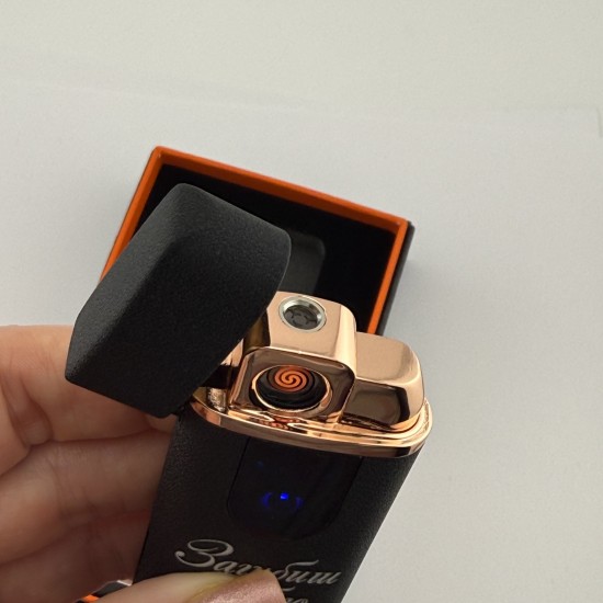 USB запальничка з підзарядкою та заправкою газом з написом на подарунок 
