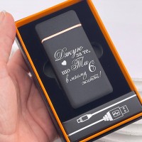 Запальничка USB-газ -ліхтарик подарунок для коханого на день закоханих