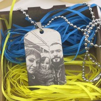 Подарунковий жетон з нержавіючої сталі з родинним фото