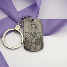 Брелок з гравіюванням фото ікони Миколая Чудотворця