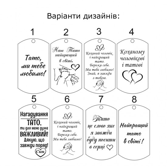 Індивідуальний брелок для батька — унікальний подарунок від дітей