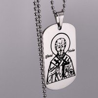 Жетон-оберіг військовий з зображенням Миколи Чудотворця