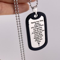 Жетон з бампером та гравіюванням молитви для сина від мами