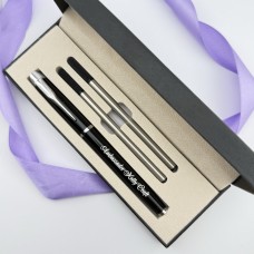 Подарункова ручка металевий корпус з індивідуальним лазерним гравіюванням у подарунковій коробці