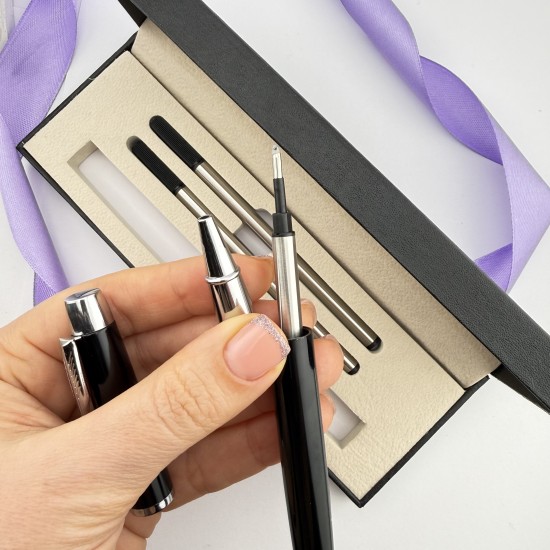 Подарункова ручка металевий корпус з індивідуальним лазерним гравіюванням у подарунковій коробці